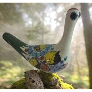 Vintage Tonala Mexico Pottery, Pheasant, Size Small, Hand Painted